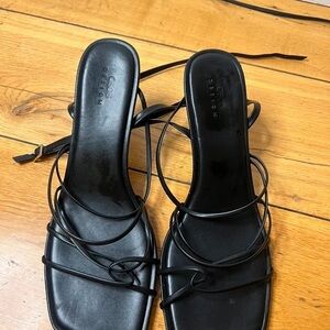 ASOS Sleek Black Strappy Sandals